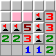 The pink squares are a 50:50 guess. The first strategy guesses quickly. The second strategy solves the rest of the board and hopes new information eliminates the guess.