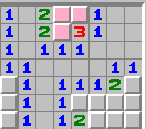 The only reason to flag the pink squares is to make them look pretty. You win by opening all safe squares, not by flagging mines.
